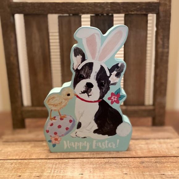 Easter Bunny French Bulldog & Chick Decor Sign, Easter Frenchie Decor Sign - Picture 9 of 16